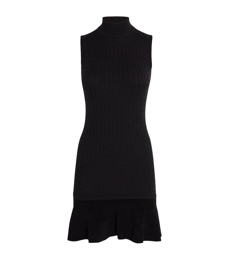 Wool-Blend Rollneck Mini Dress BLACK Image 1