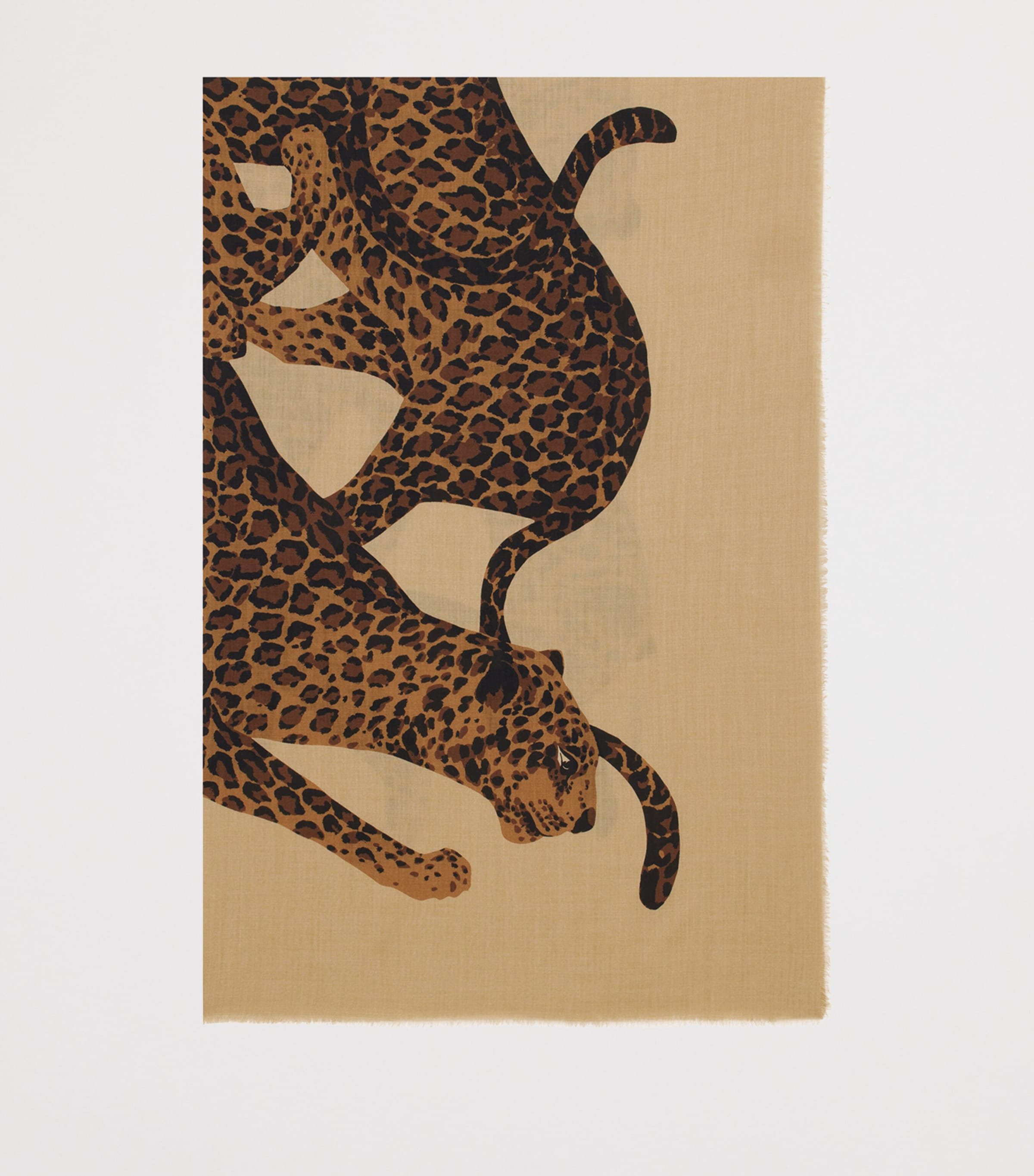 Wool Leopard Étole Scarf 9988 Image 2