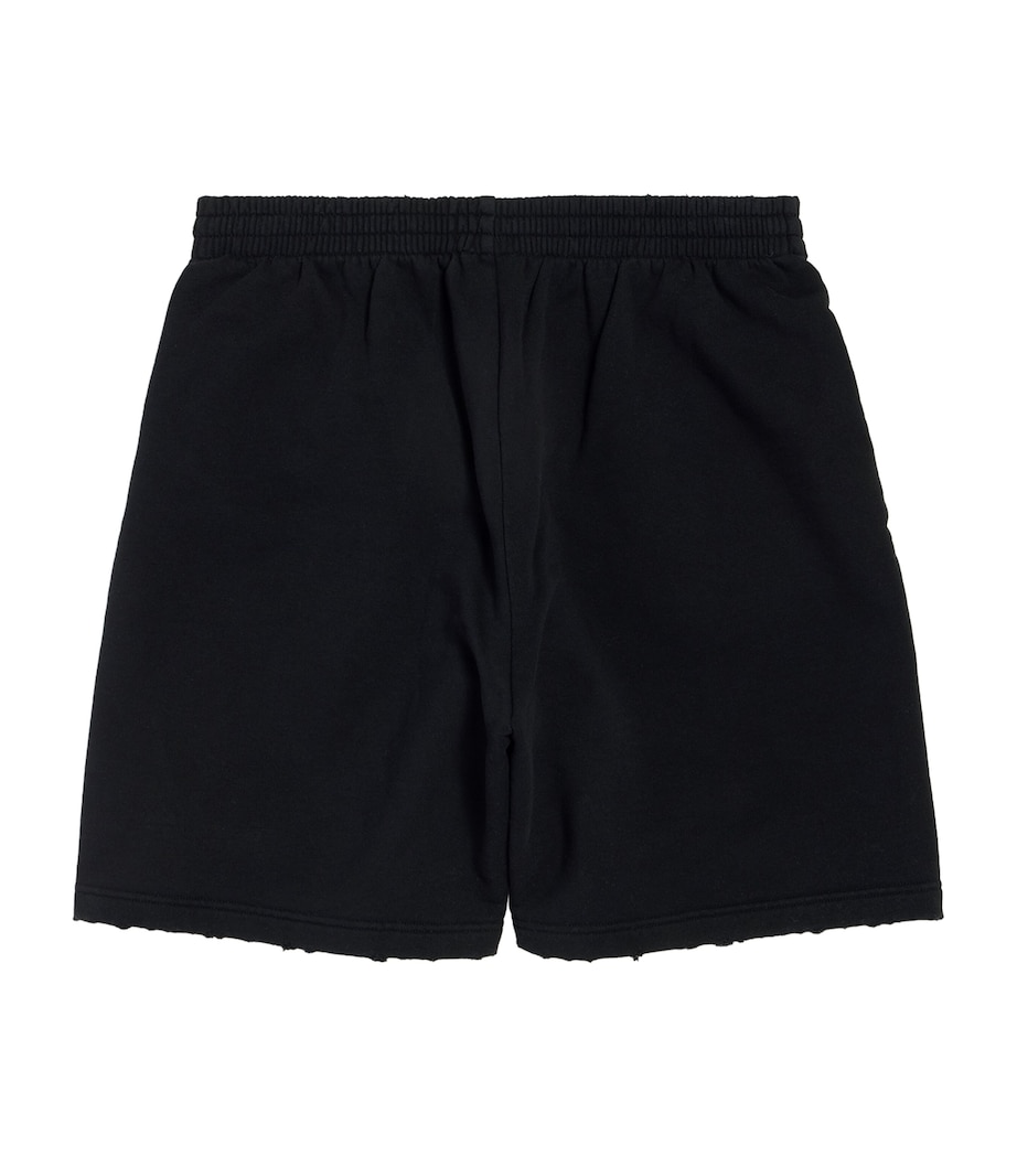 Balenciaga Mens Cotton Messy Spray Logo Shorts Image 2