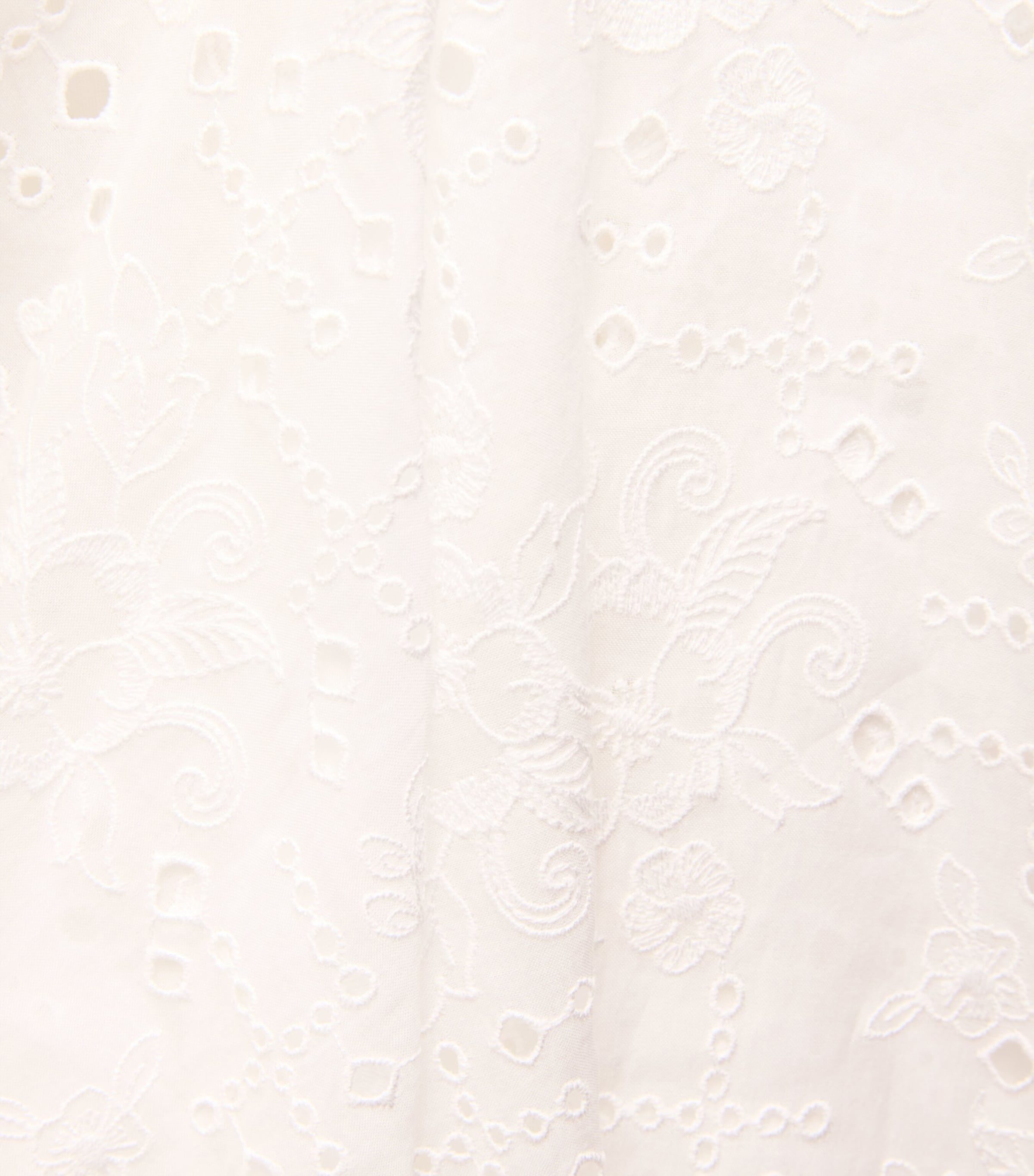 Tory Burch Womens Cotton Eyelet Midi Skirt White Image 6