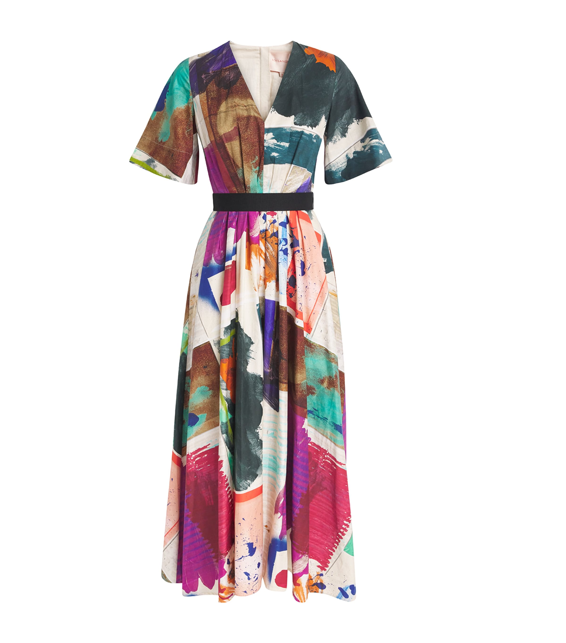 Roksanda Cotton Sana Midi Dress In Multi