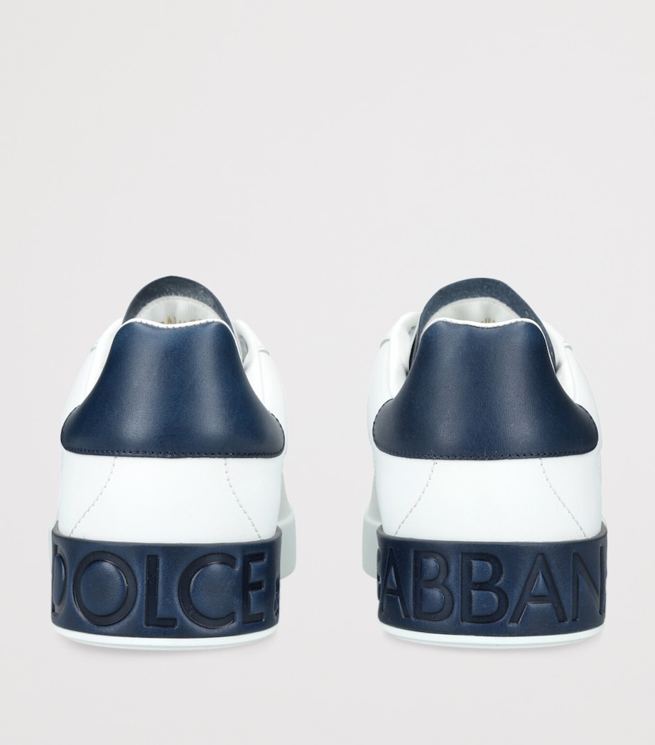Dolce&Gabbana Leather Portofino Sneakers White/navy Image 2