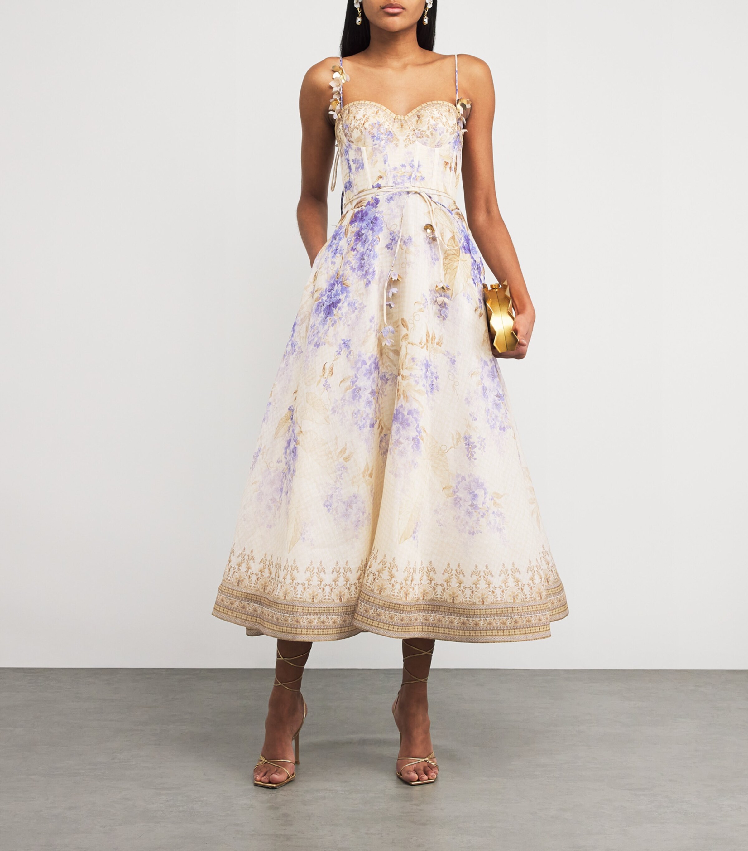 Zimmermann Beige Corseted Dawning Maxi Dress | Harrods US