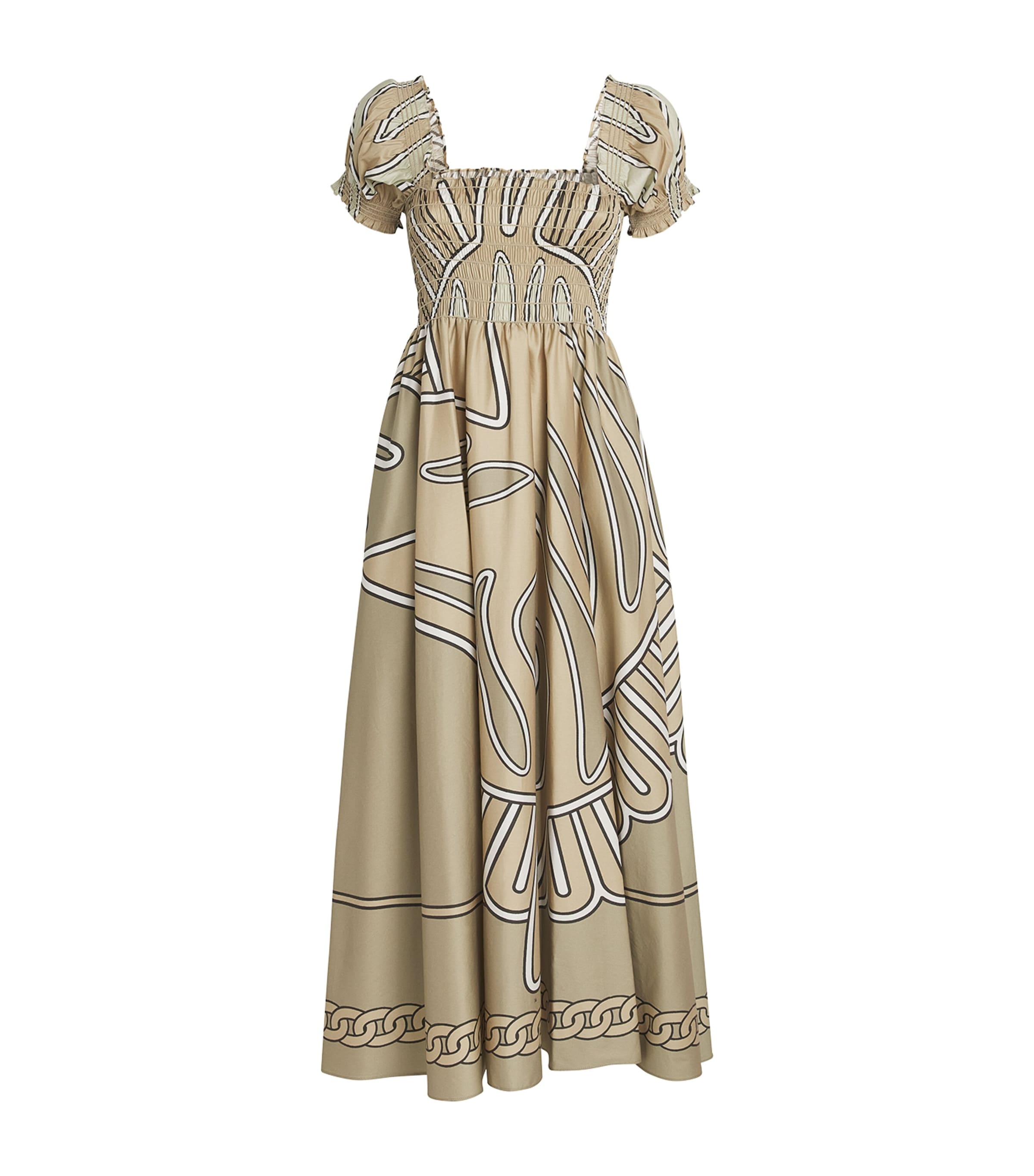 Shop Tory Burch Shirred Midi Dress