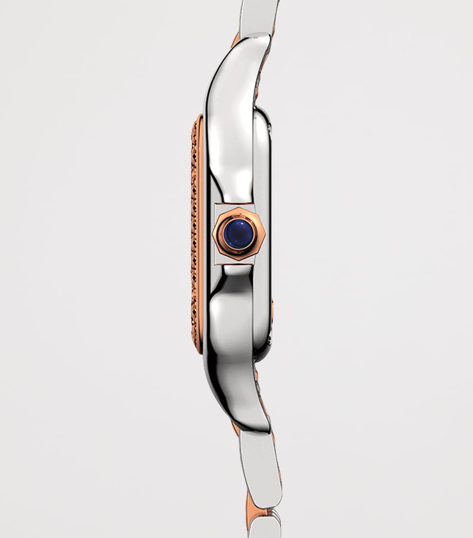 Small Rose Gold and Diamond Panthère de Cartier Watch 20mm SILVER Image 5