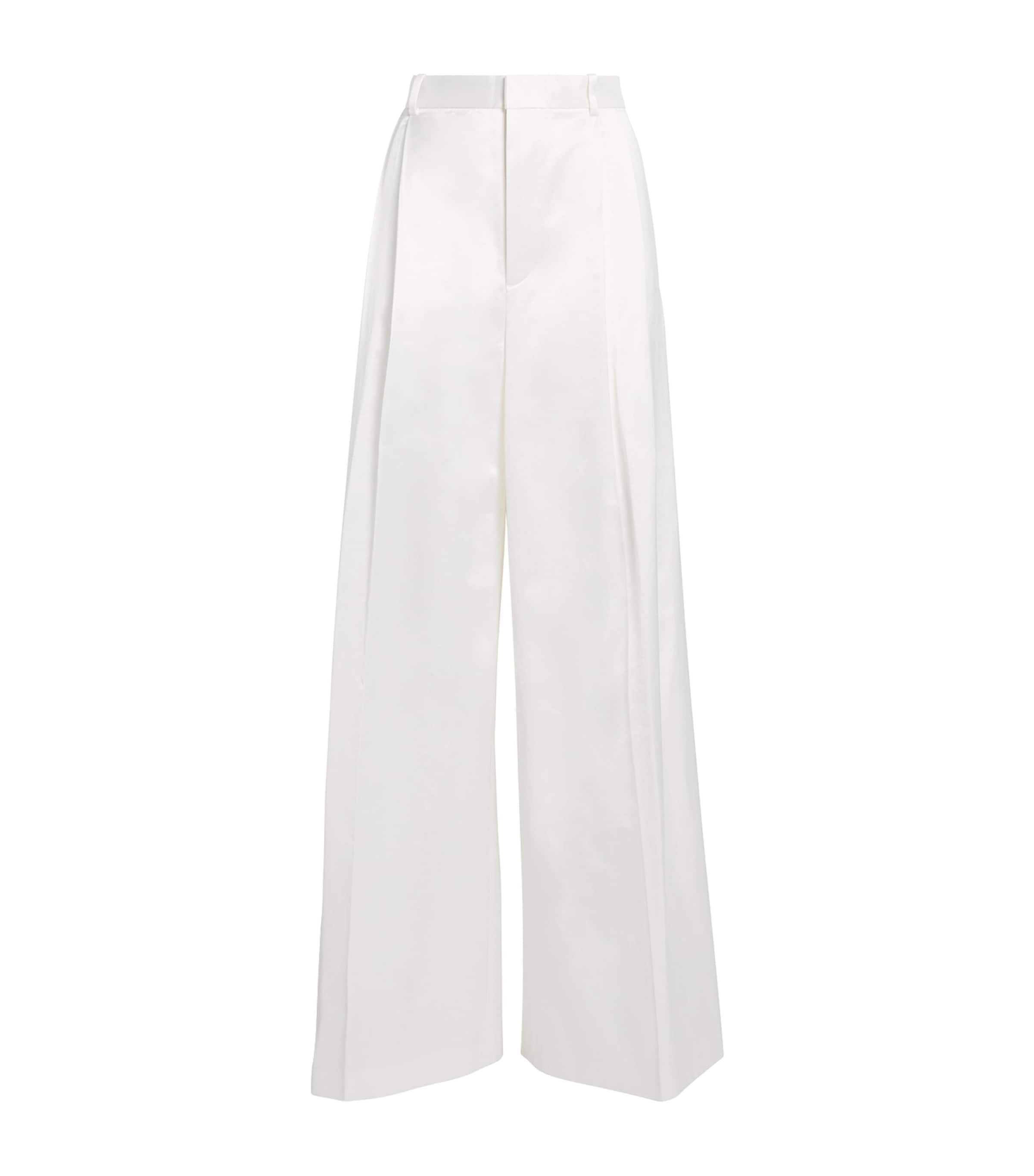 Polo Ralph Lauren Wide-leg Tailored Trousers In White