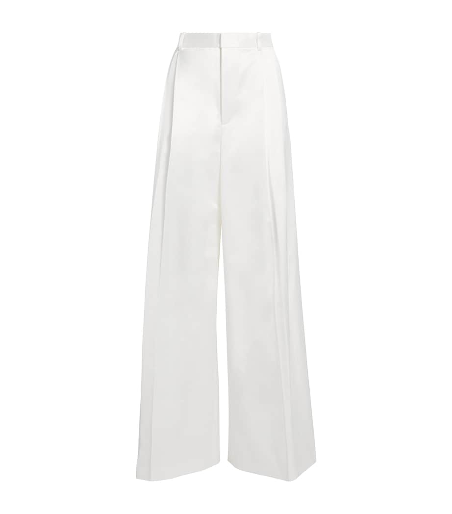 Wide-Leg Tailored Trousers CREAM Image 1