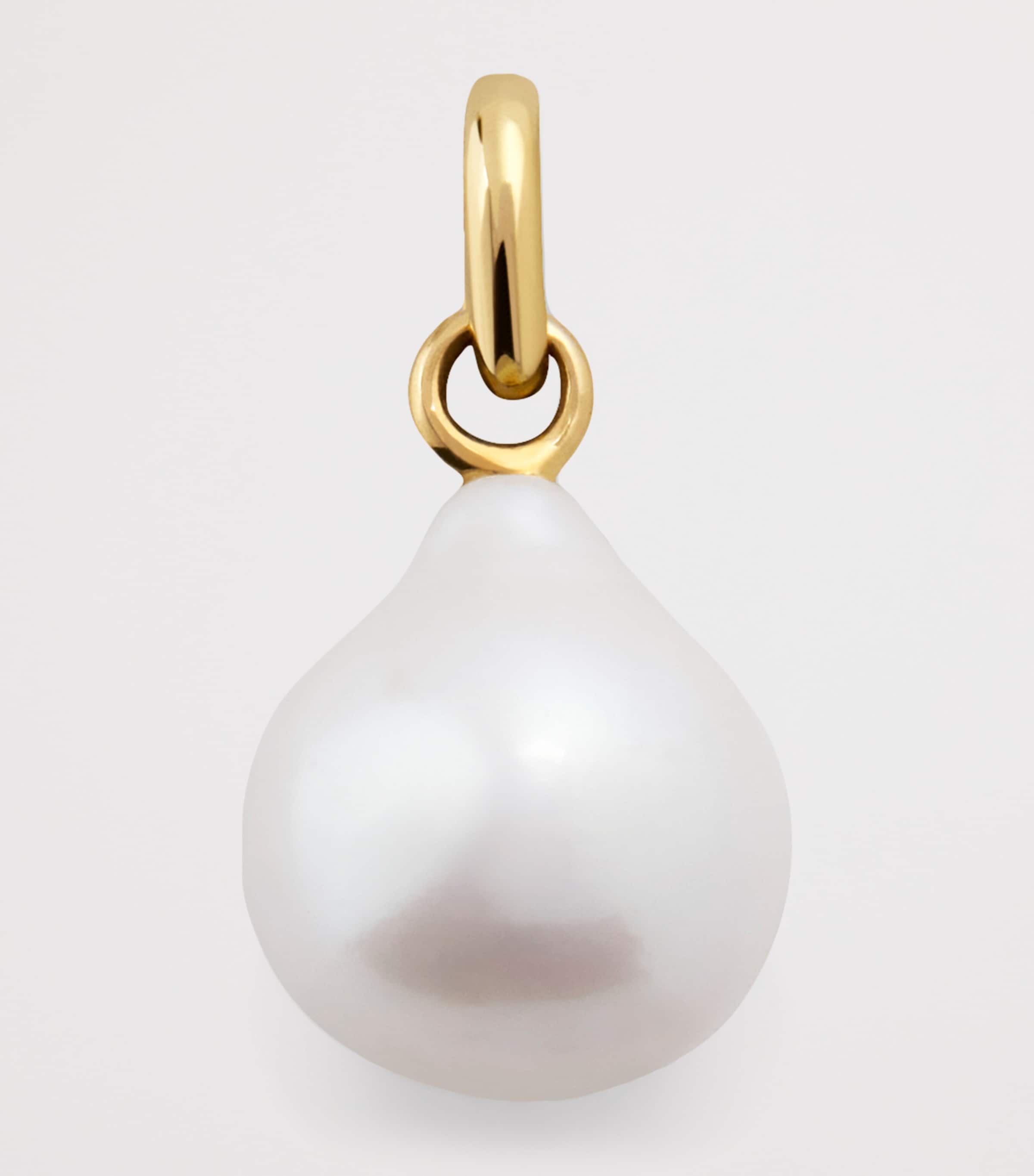 Monica Vinader Small Gold Vermeil and Baroque Pearl Pendant Charm ...