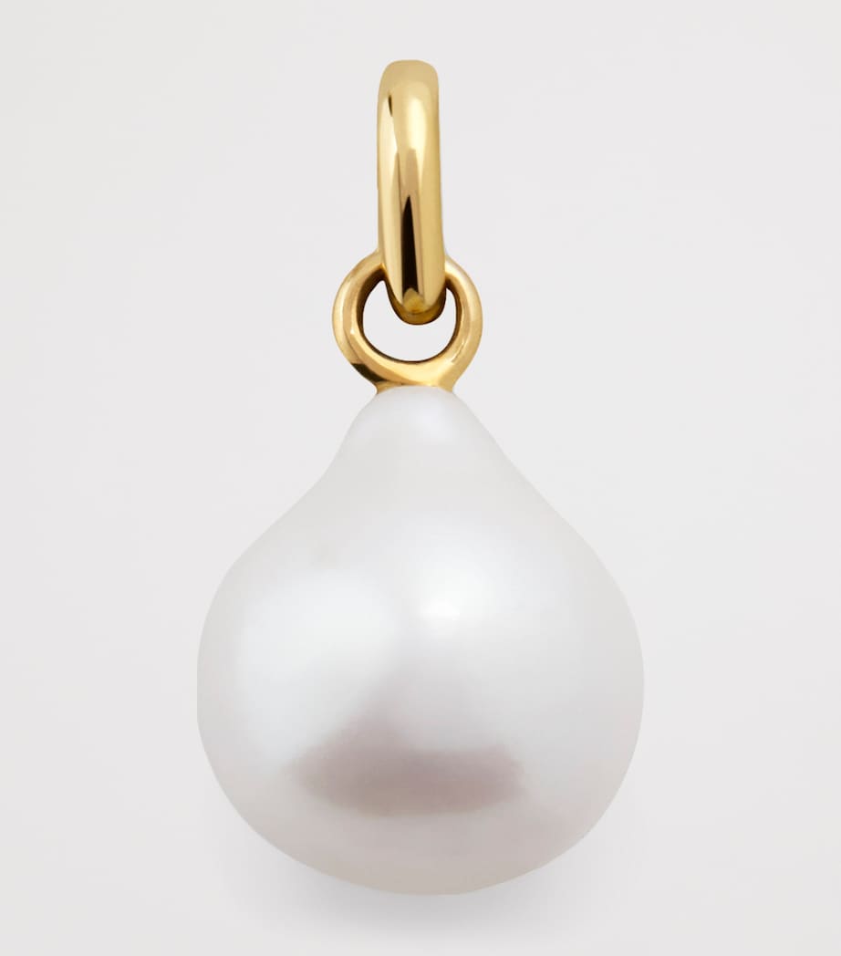 Monica Vinader Small Gold Vermeil and Baroque Pearl Pendant Charm ...