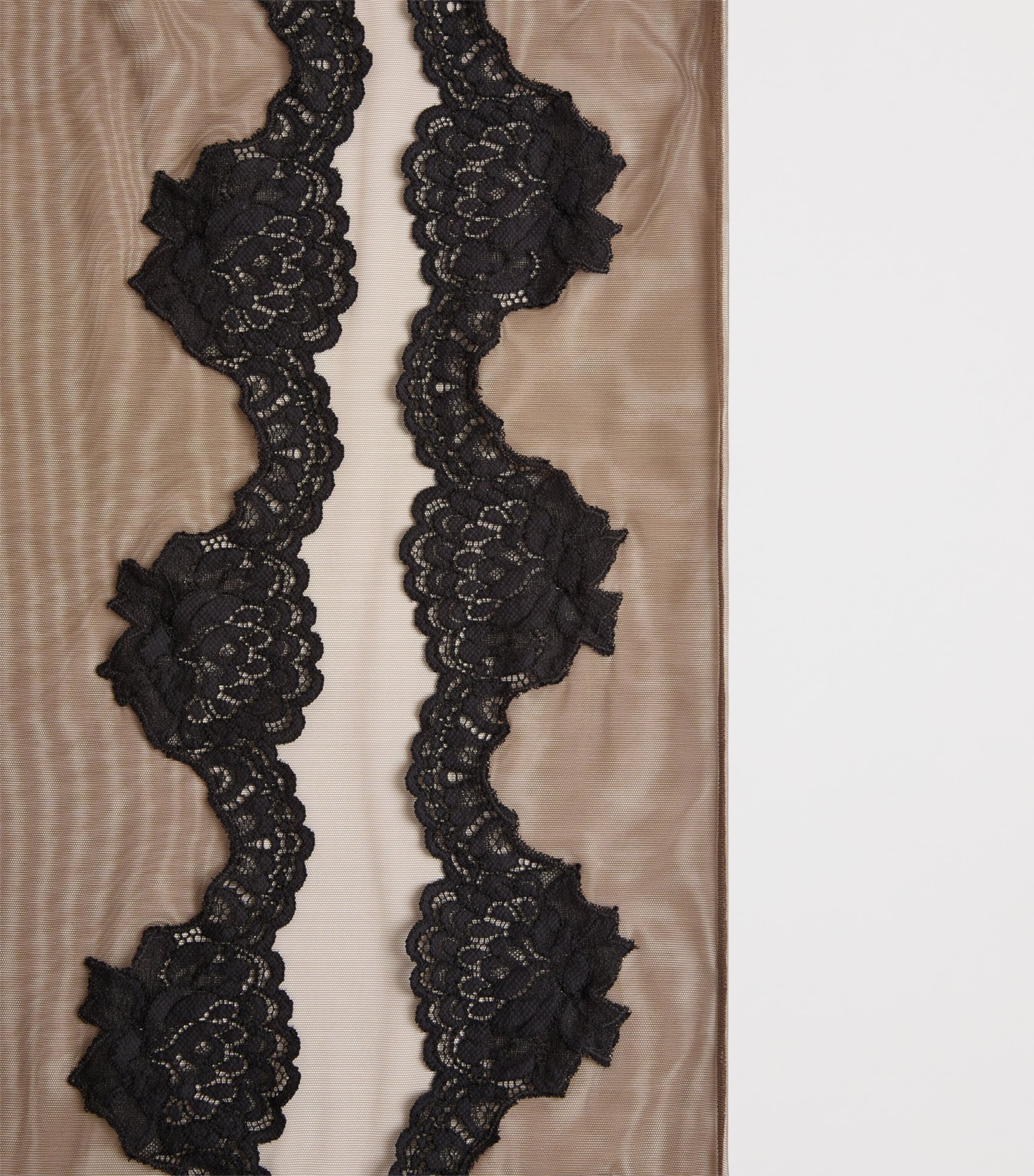 Valentino Womens Sheer Lace-Trim Maxi Skirt Jbm Image 6