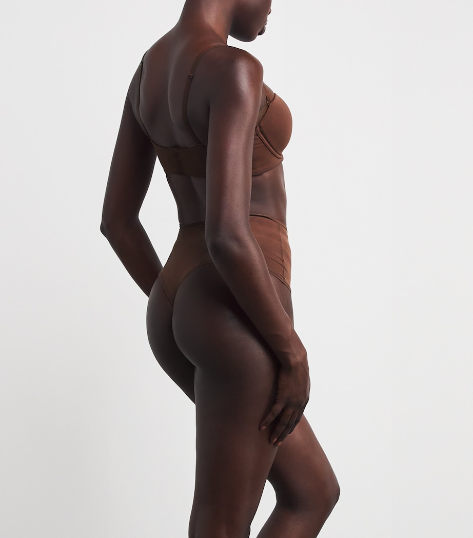 Fits Everybody High-Rise Thong COCOA Image 3