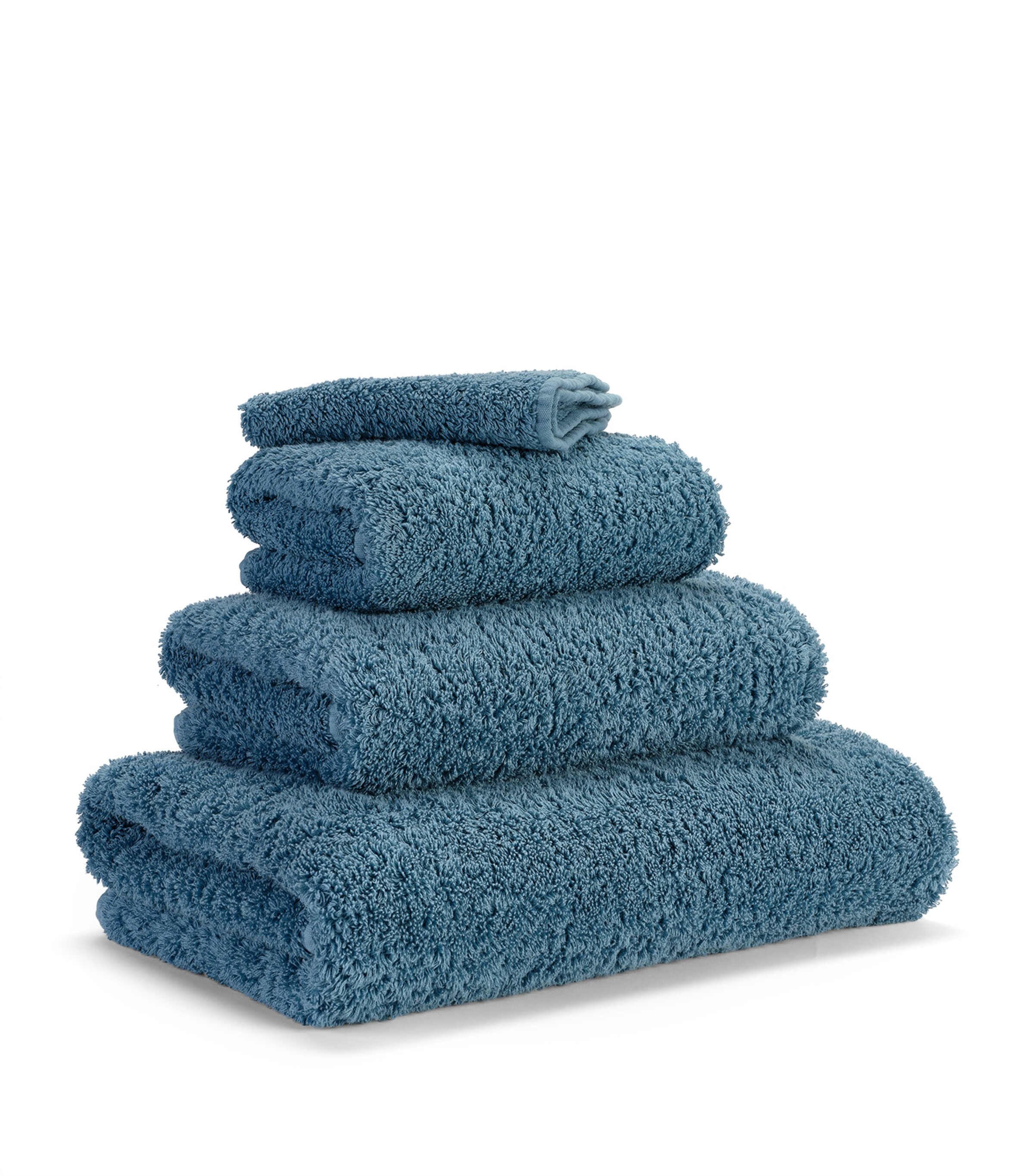 Abyss & Habidecor Egyptian Cotton Super Pile Bath Sheet (105cm x 80cm) Blue Stone Image 2