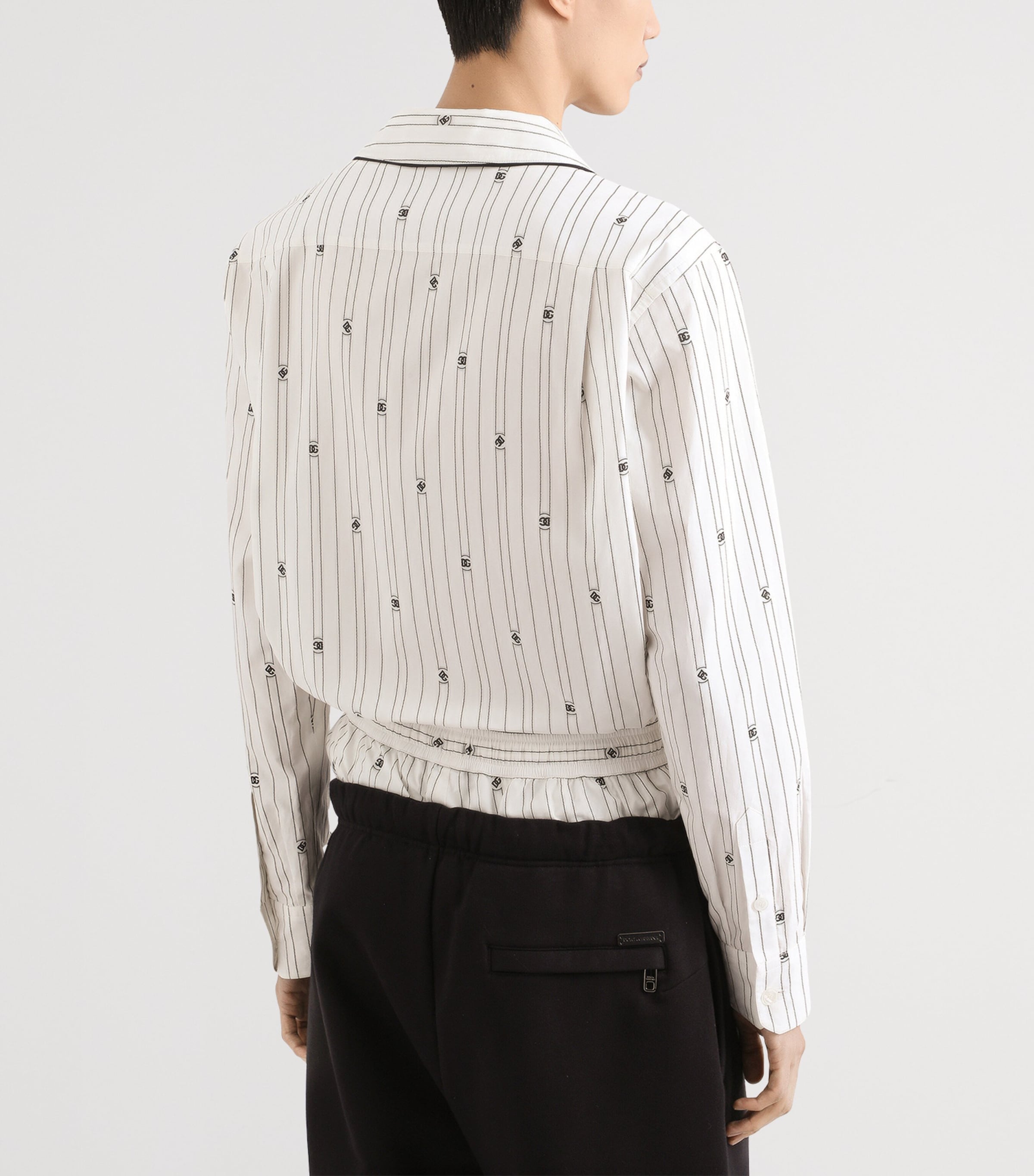 Cotton-Blend Stripe Shirt S8350-JACQUARD Image 2