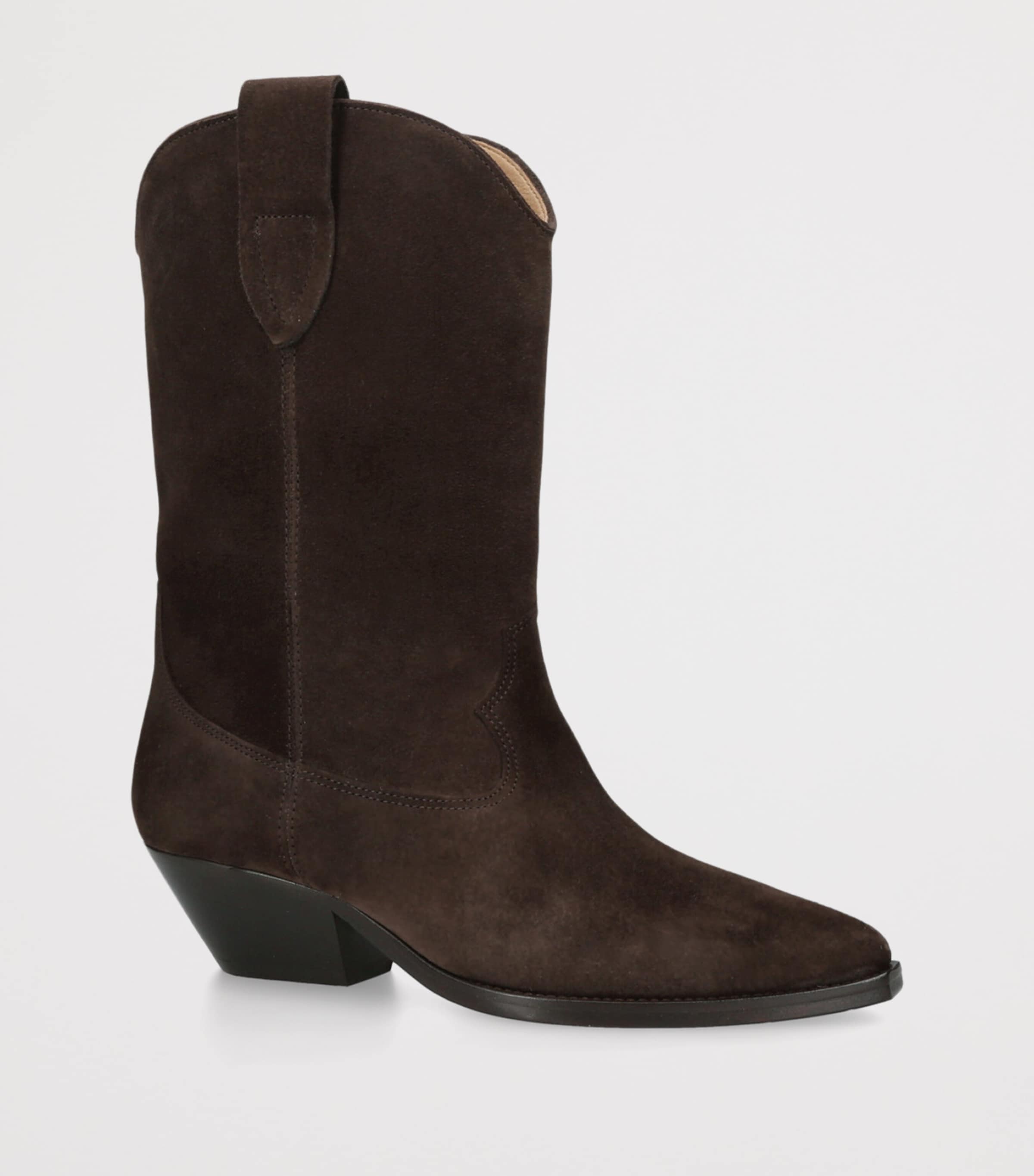 Isabel Marant Suede Duerto Cowboy Boots 40 Dark Brown Image 3