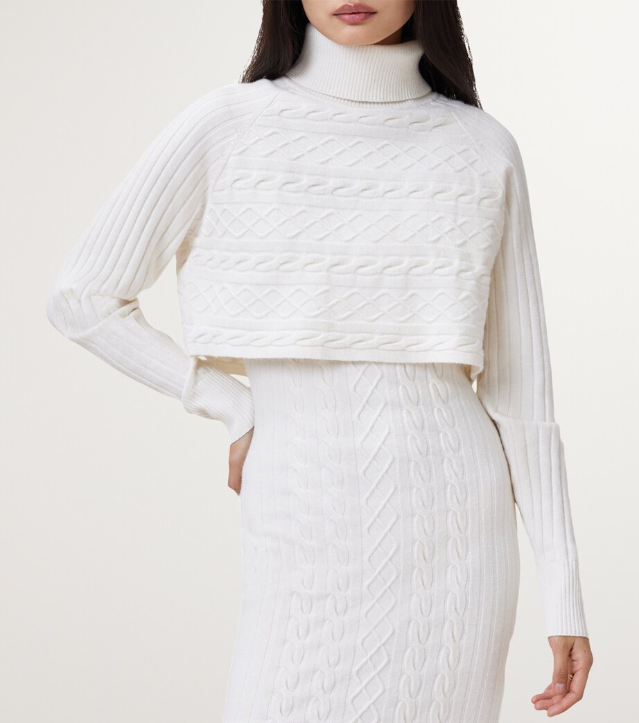 AllSaints Womens Muriel 2-in-1 Dress Cloud White Image 6