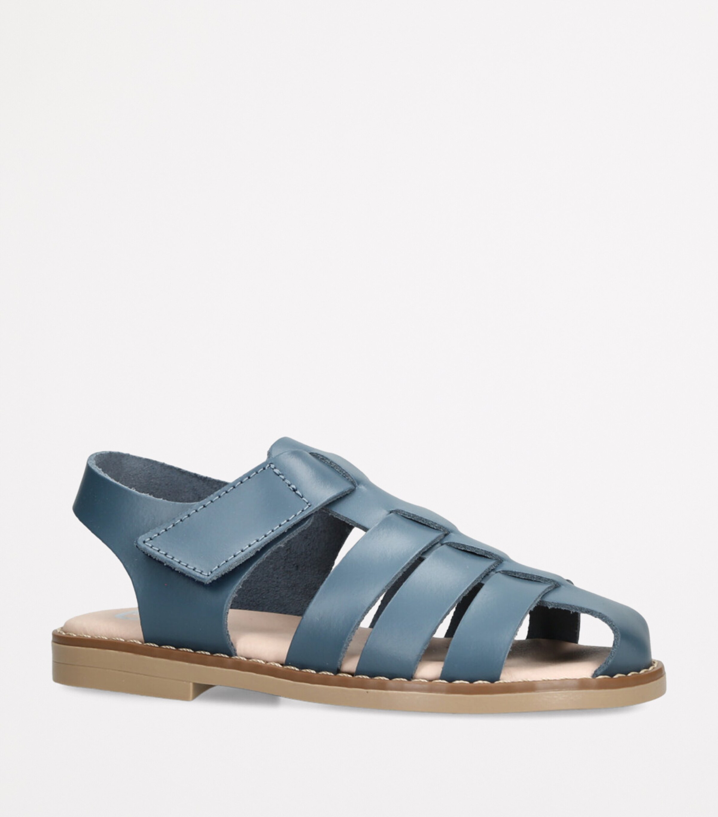papouelli Leather Momo Sandals Blue Image 3