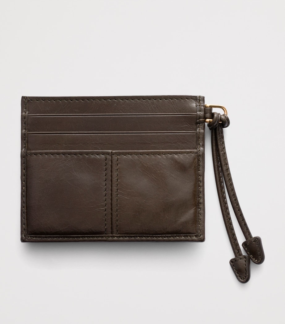 Prada Leather Card Holder Green Image 3