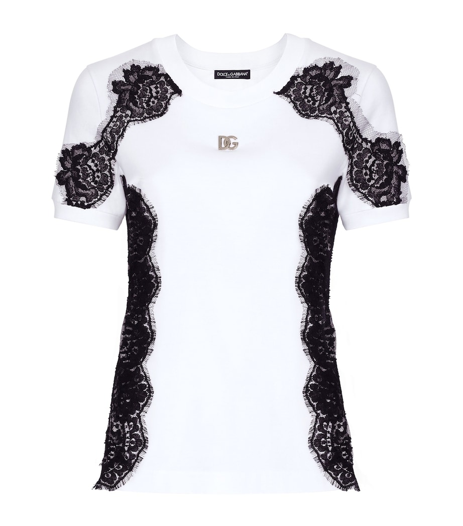 Lace-Trim Logo T-Shirt S9000-COMBINED COLOU Image 1