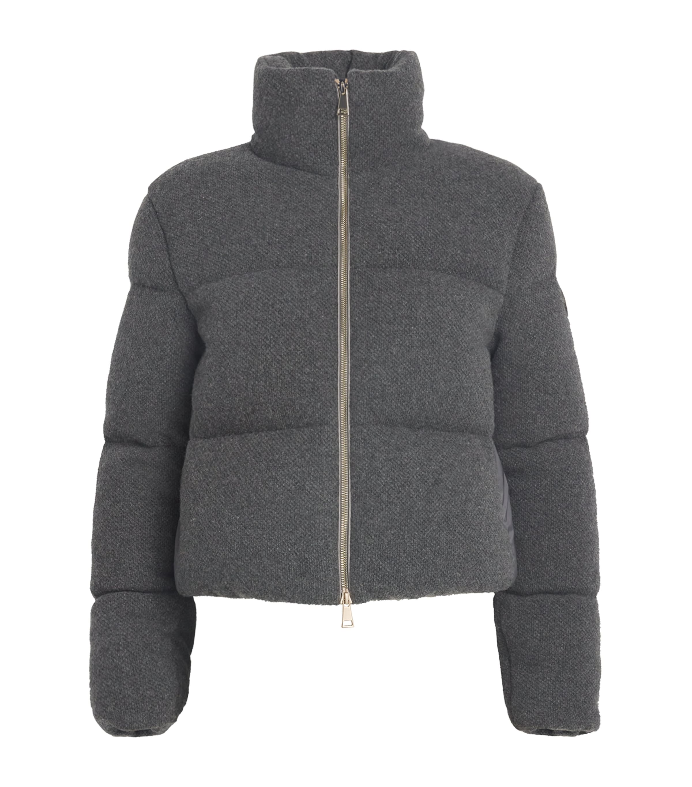 Shop Moncler Down-filled Breze Jacket In Grey