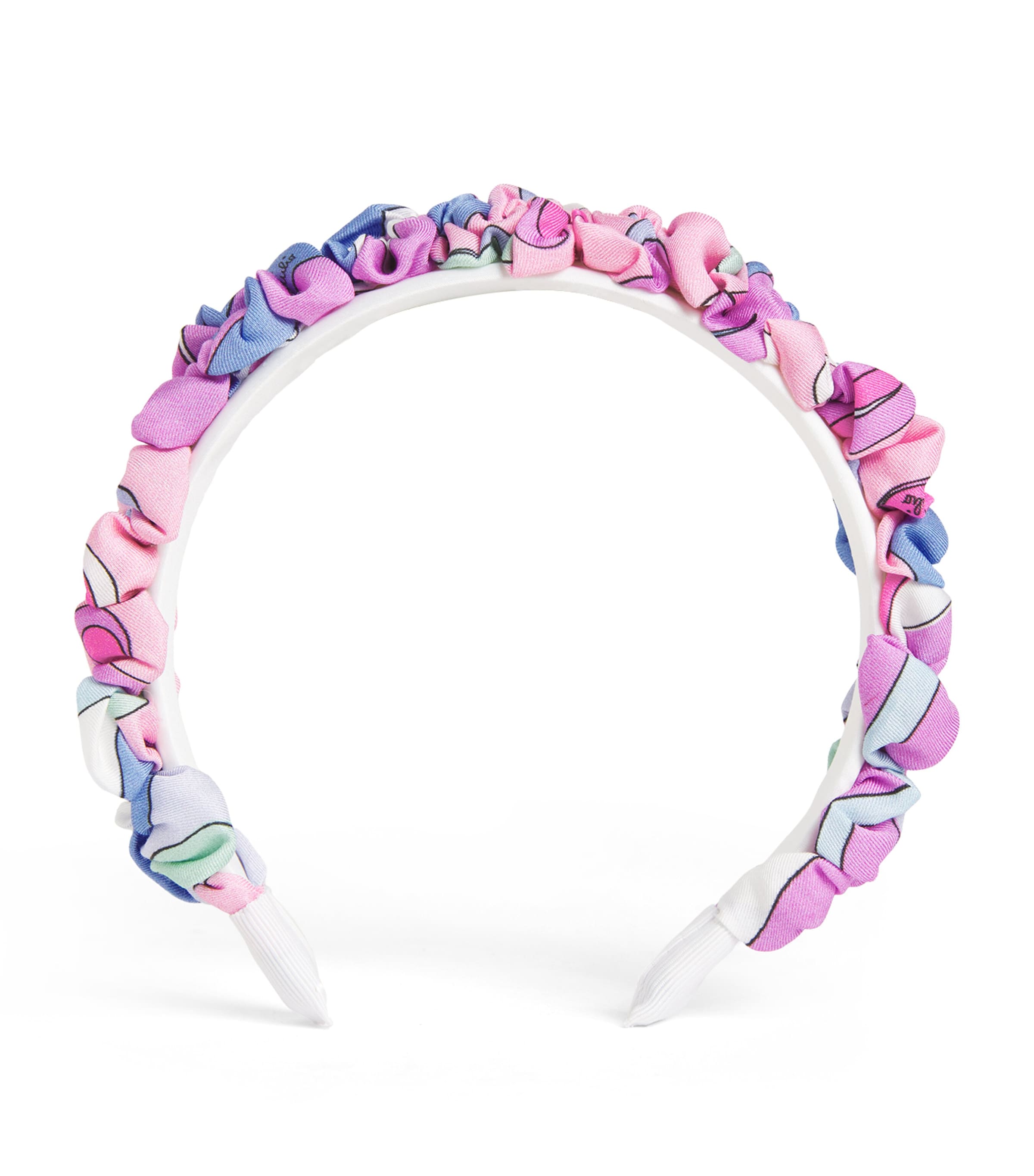 Pucci Junior Kids' Ruffle Printed Headband In Multi