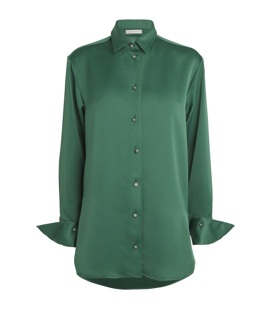 Reflection Shirt GREEN SATIN Image 1