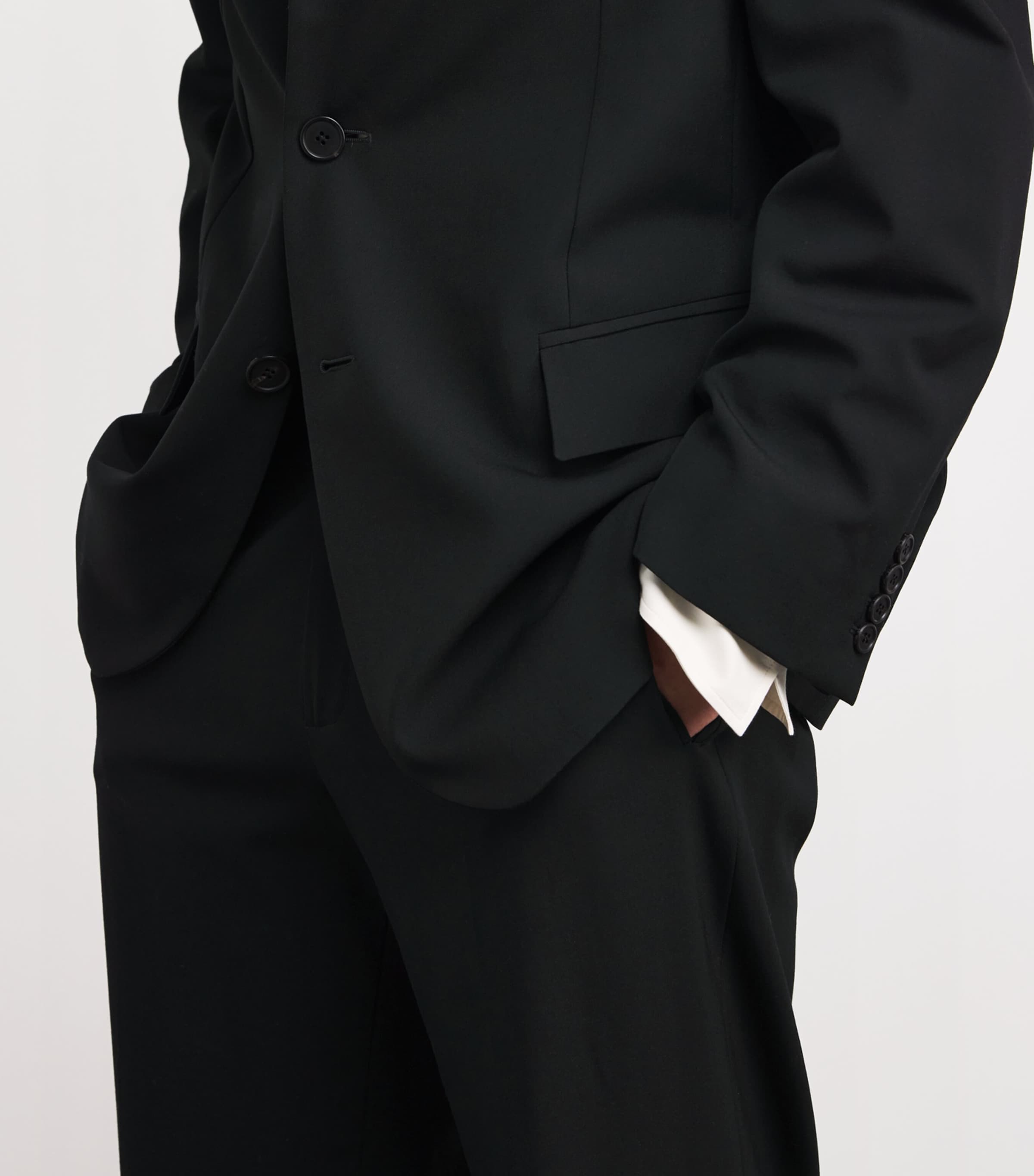 The Row Mens Tosca Wool Trousers Black Image 5