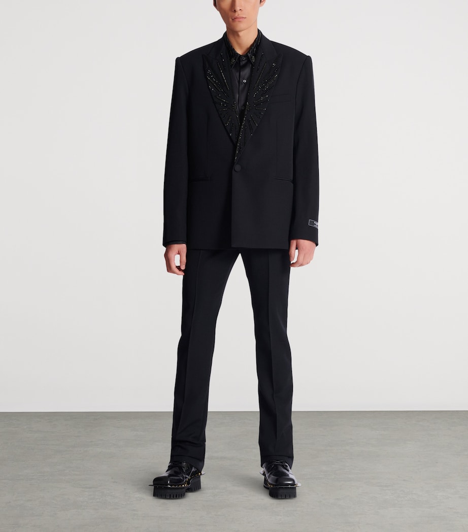 Wool Embellished Blazer EAP NOIR/NOIR Image 3