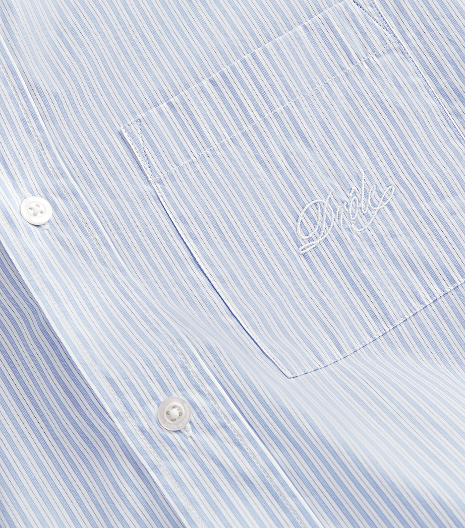 Cotton Stripe Shirt LBE / LIGHT BLUE Image 5