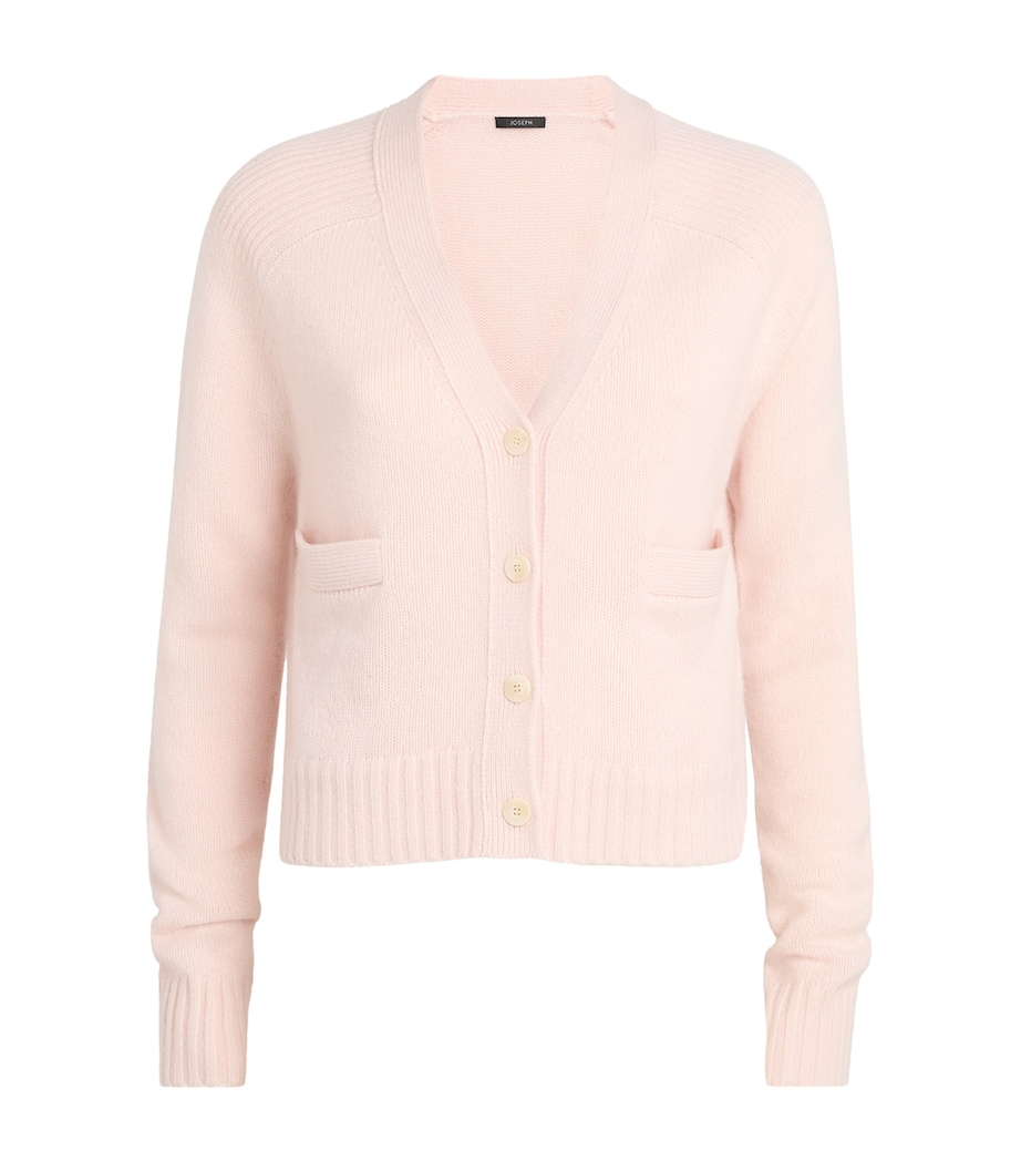 Open Cashmere V-Neck Cardigan ROSE Image 1