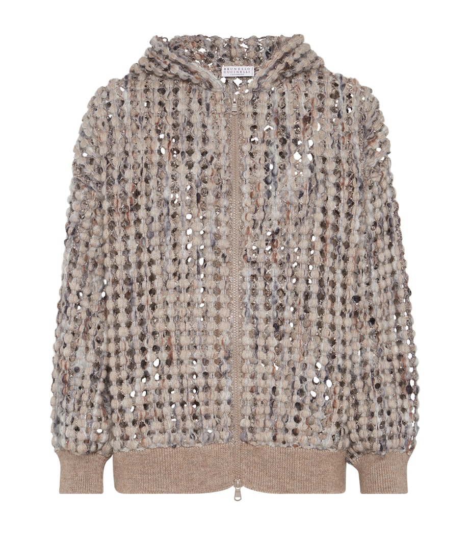 Net-Embroidered Zip-Up Hoodie COE63 Image 1