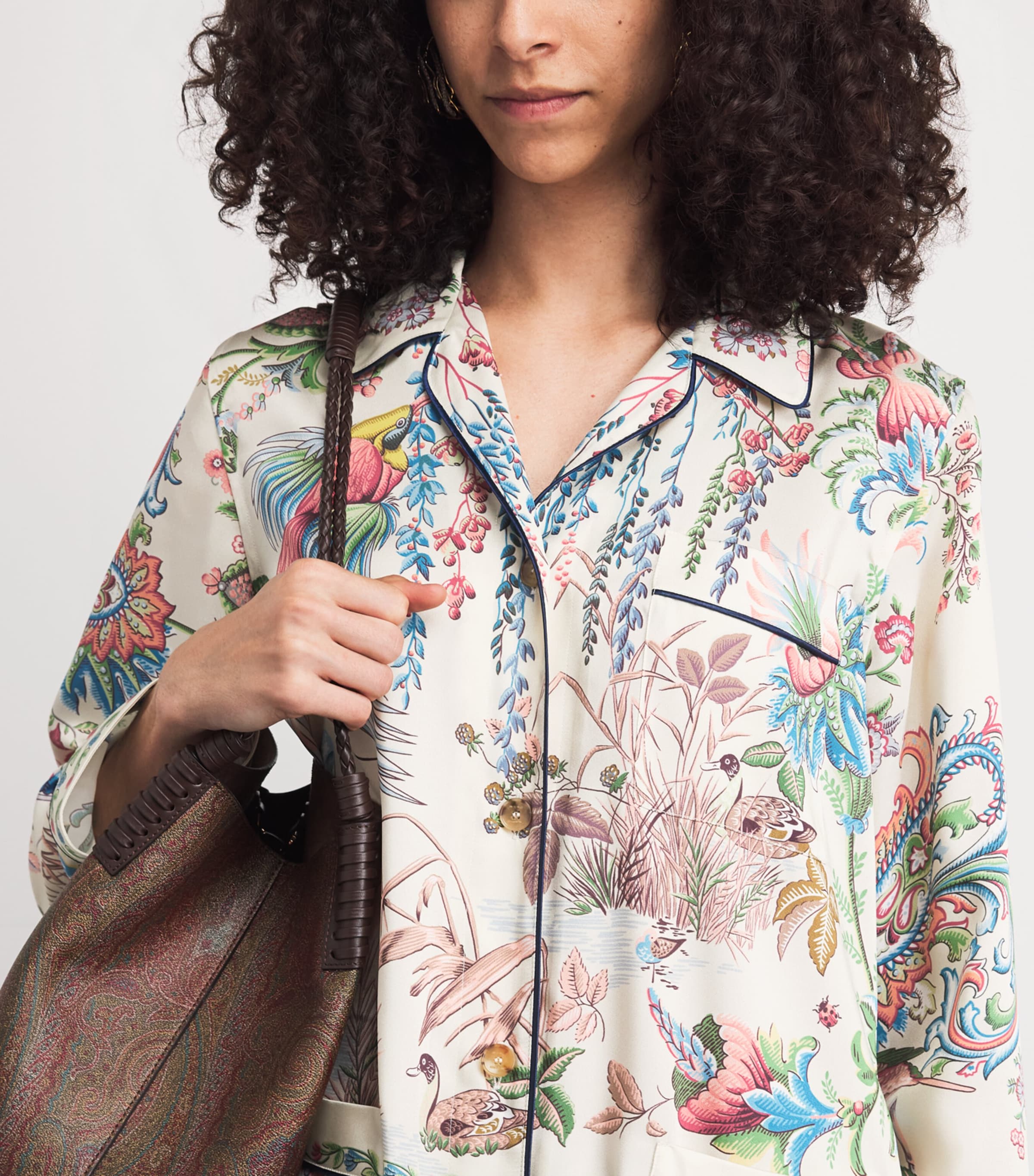 Etro Womens Twill Printed Shirt Image 3