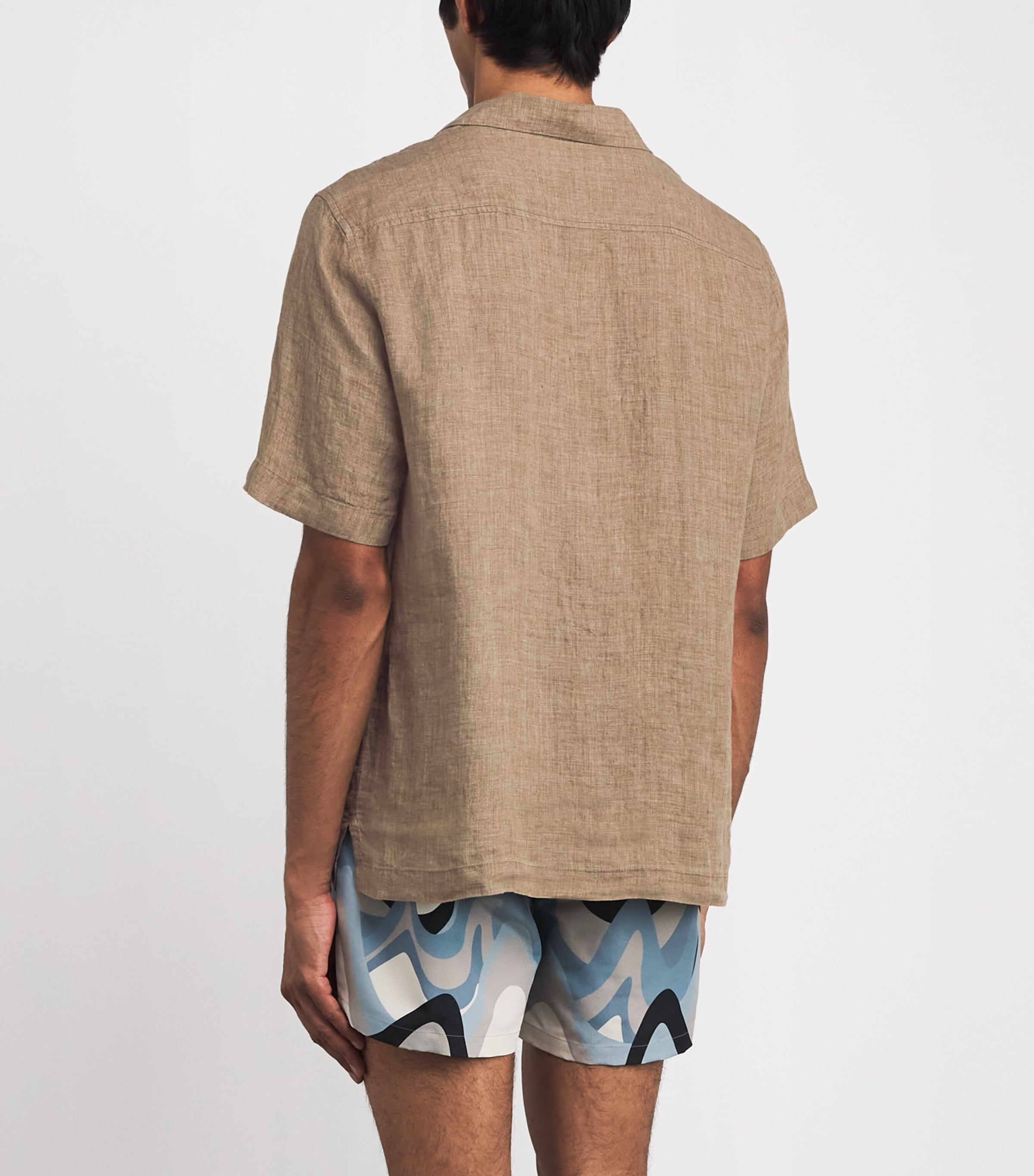 Linen Angelo Shirt 250-KHAKI Image 4