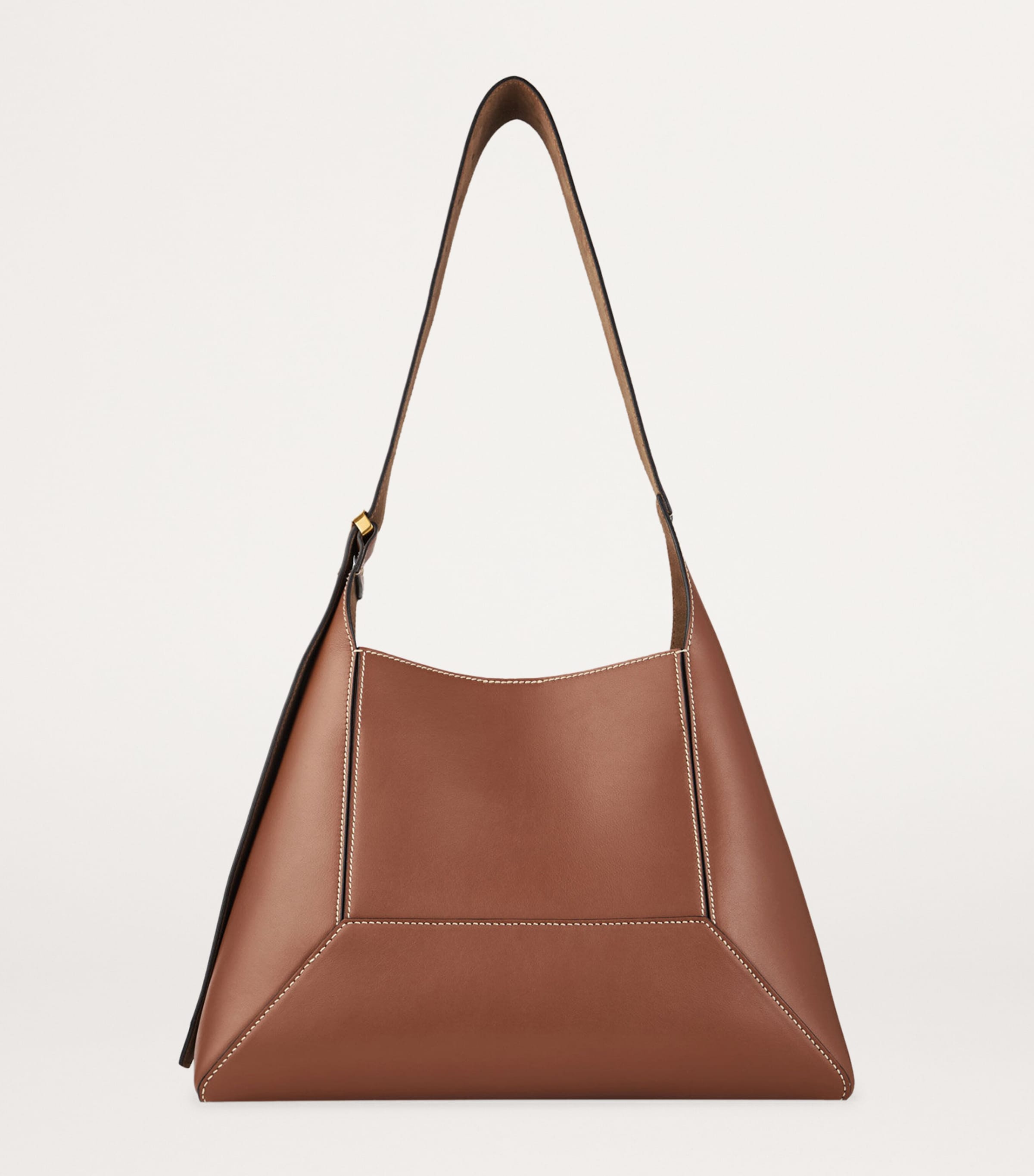 Medium Diamond Leather Shoulder Bag TAN/ECRU/GOLD Image 3