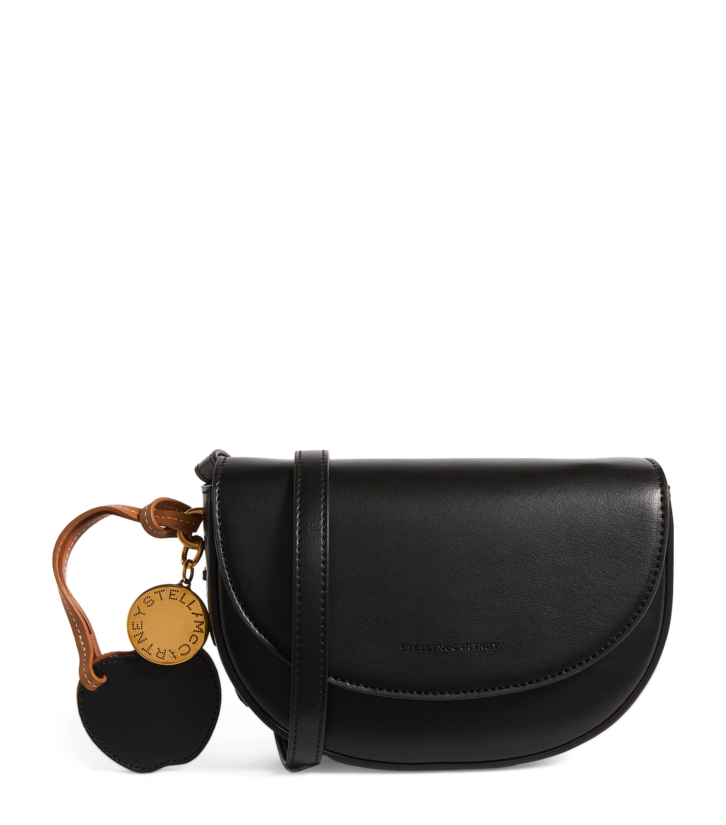 Shop Stella Mccartney Whipstitch Frayme Cross-body Bag In Black