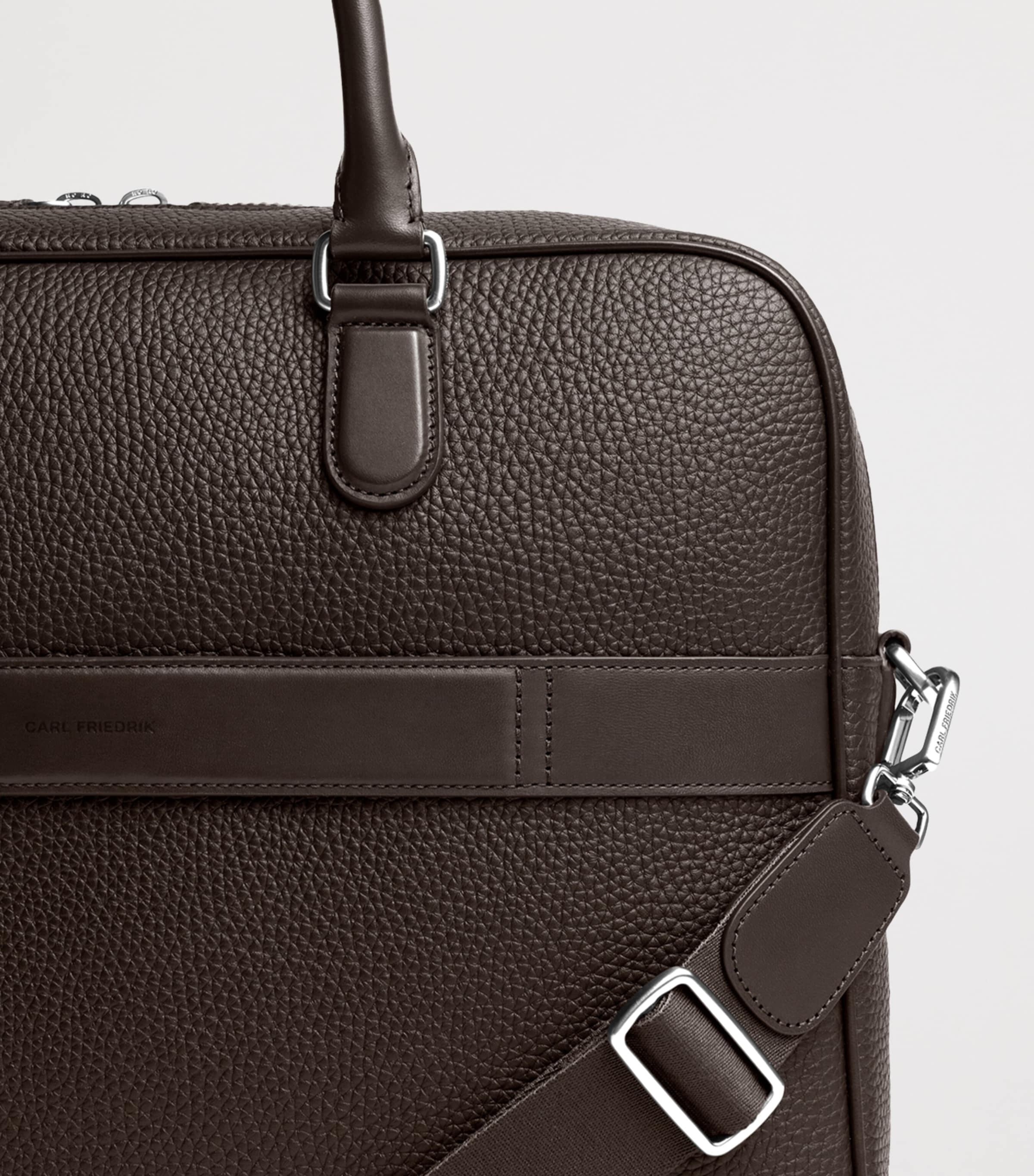 Carl Friedrik Leather Dunloe Briefcase Chocolate Image 6