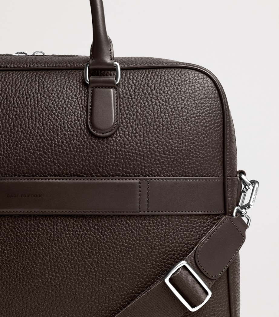 Carl Friedrik Leather Dunloe Briefcase Chocolate Image 6