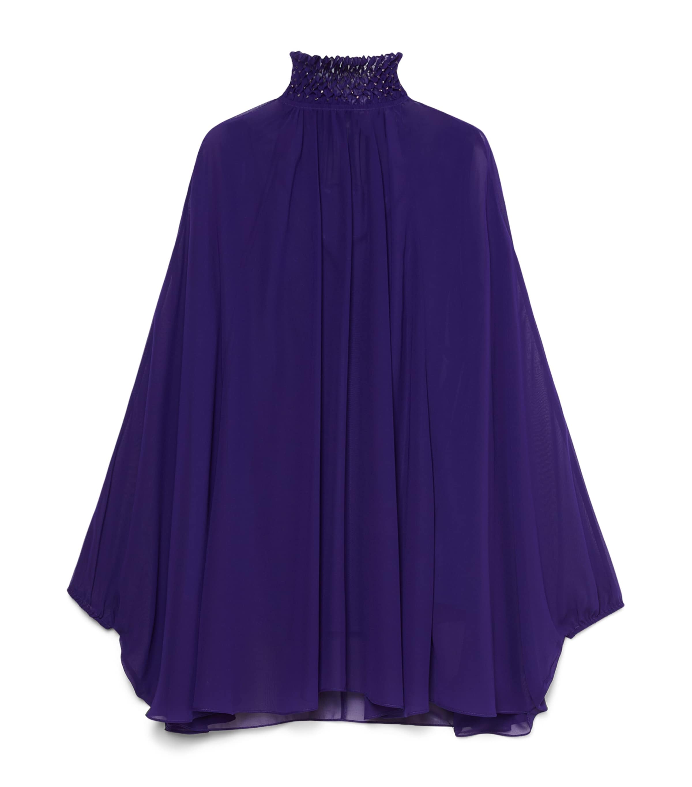 Marina Rinaldi Womens High Neck Embellished Tunic Purple Image 1