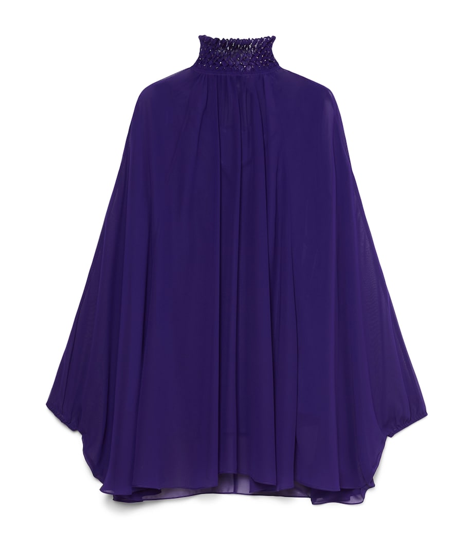 Marina Rinaldi Womens High Neck Embellished Tunic Purple Image 1