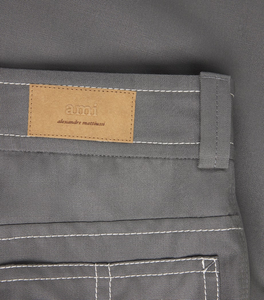 New Wool Canvas Workwear Trousers 0516 CARBON Image 5