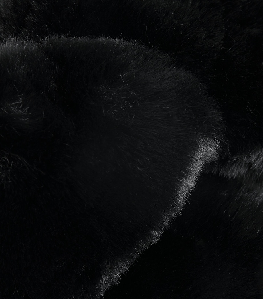 Faux Fur Cher Aviator Hat 9000 BLACK Image 5