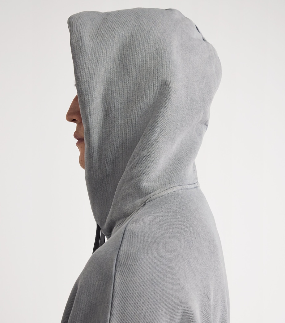 AGOLDE Mens Cotton Salford Hoodie Counter Faded Blk Image 3