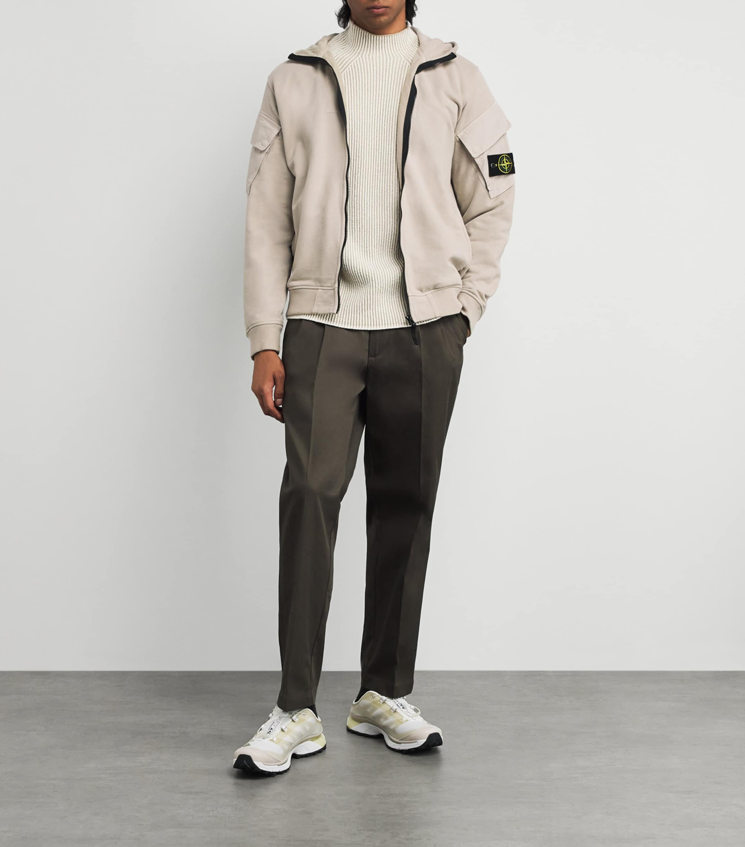 Compass Patch Zip-Up Hoodie V009A Image 2