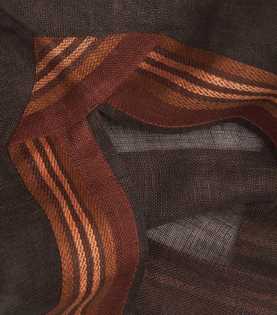 Linen Stripe Tunic 209 DARK MOCHA Image 5