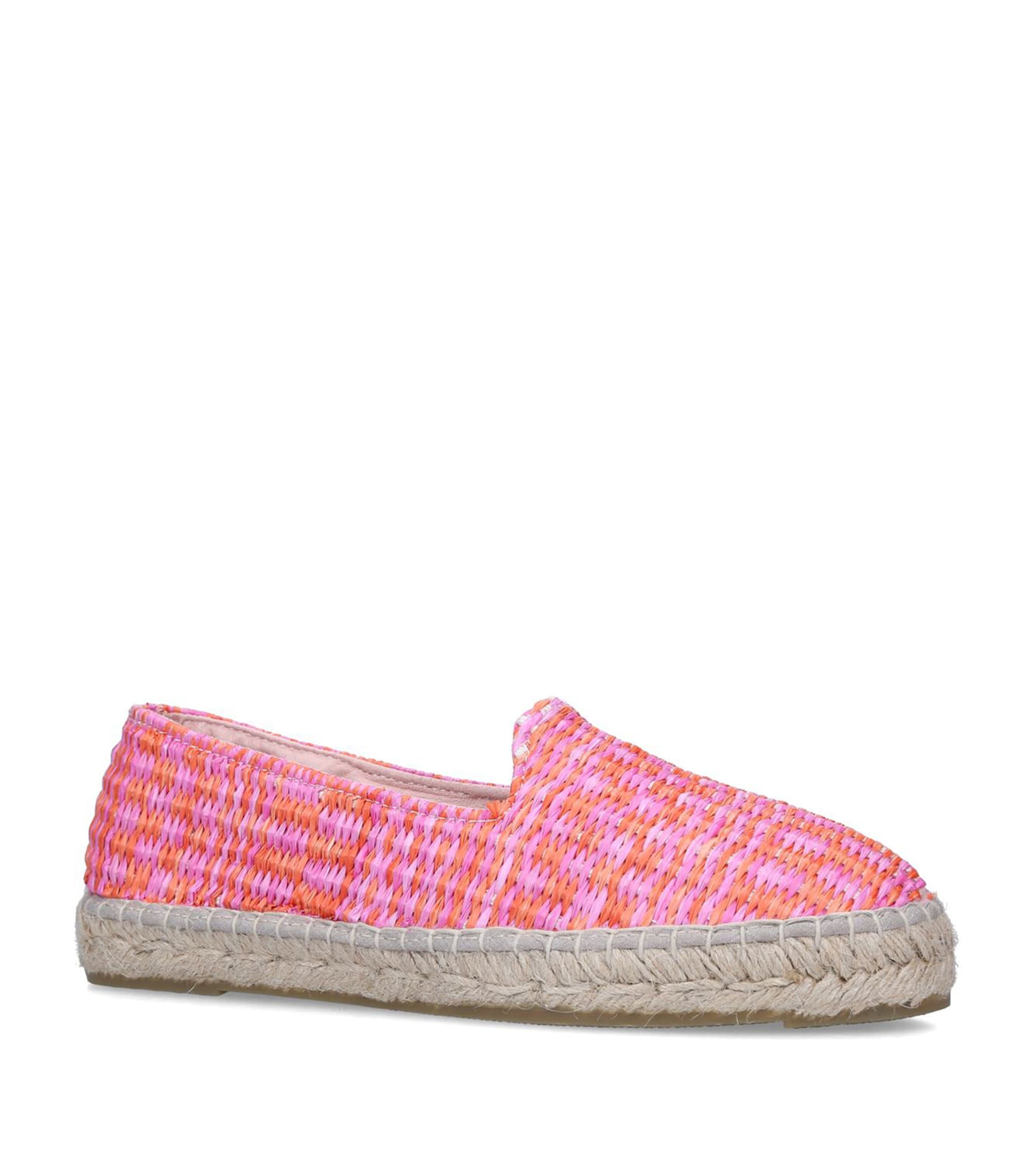 Manebi Manebí Woman Espadrilles Pink Size 8 Textile Fibers, Natural Raffia