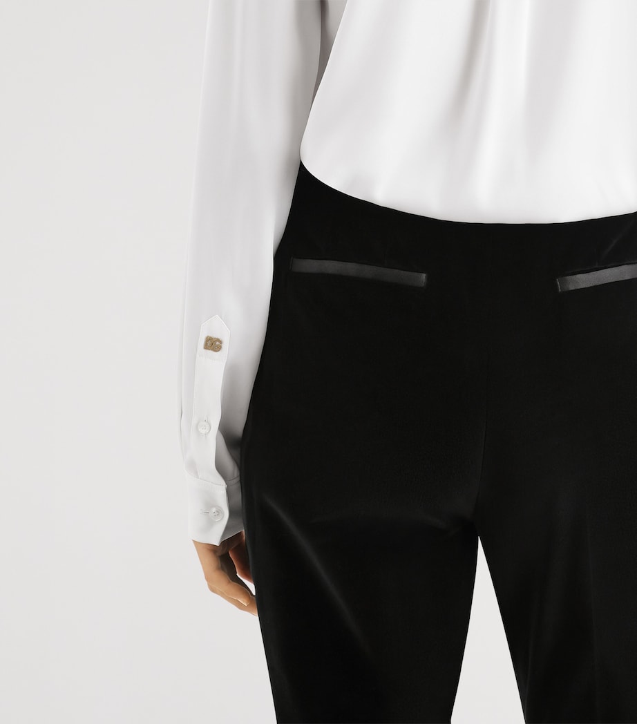 Dolce&Gabbana Womens Stretch-Silk Shirt Opti Image 5