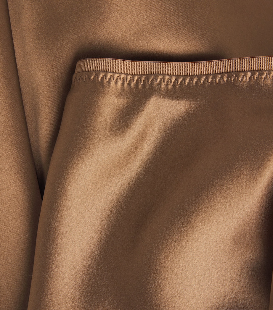 Joseph Womens Silk Satin Isaak Maxi Skirt Cinnamon Image 5