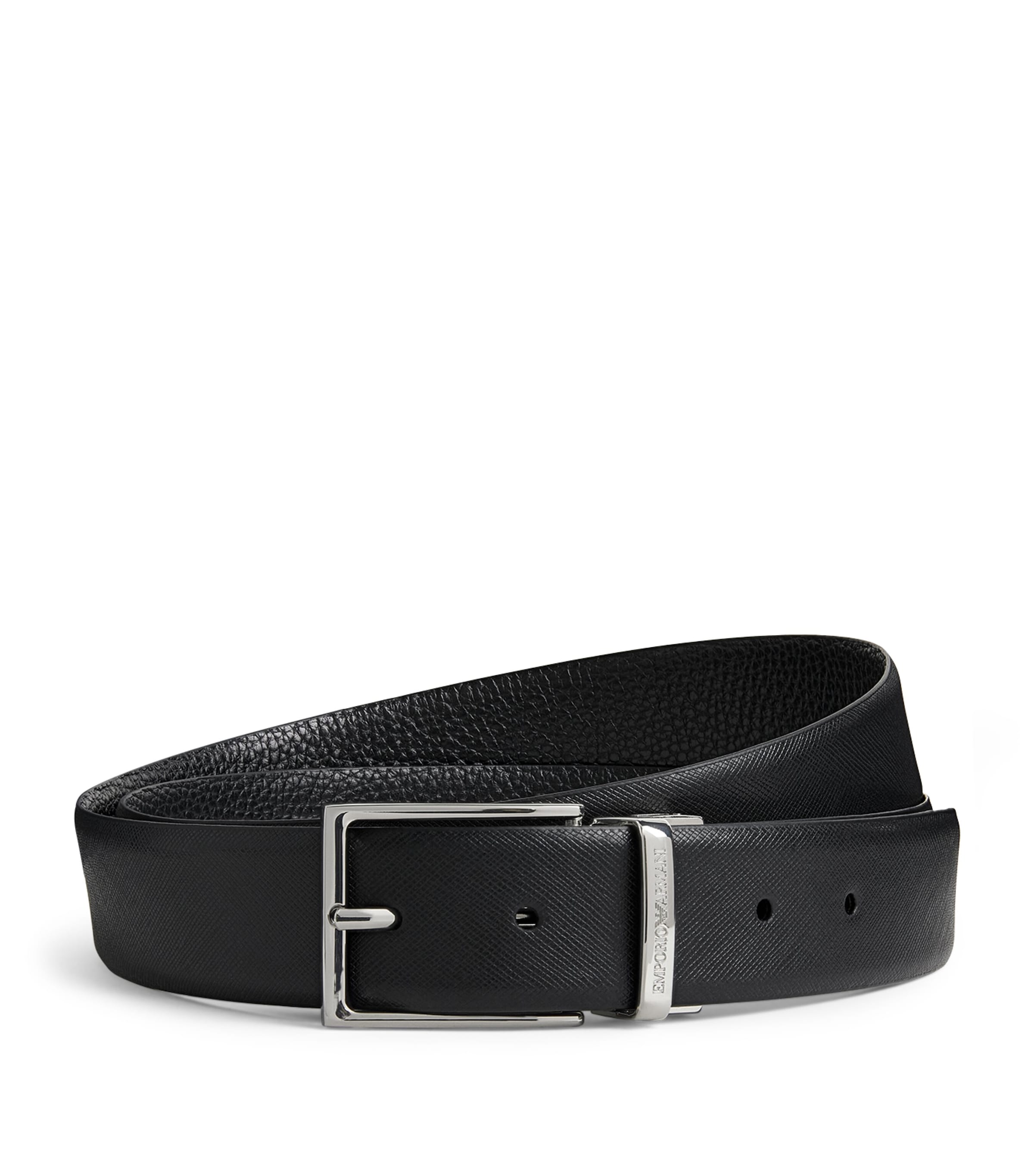Emporio Armani Grained Leather Belt Image 1