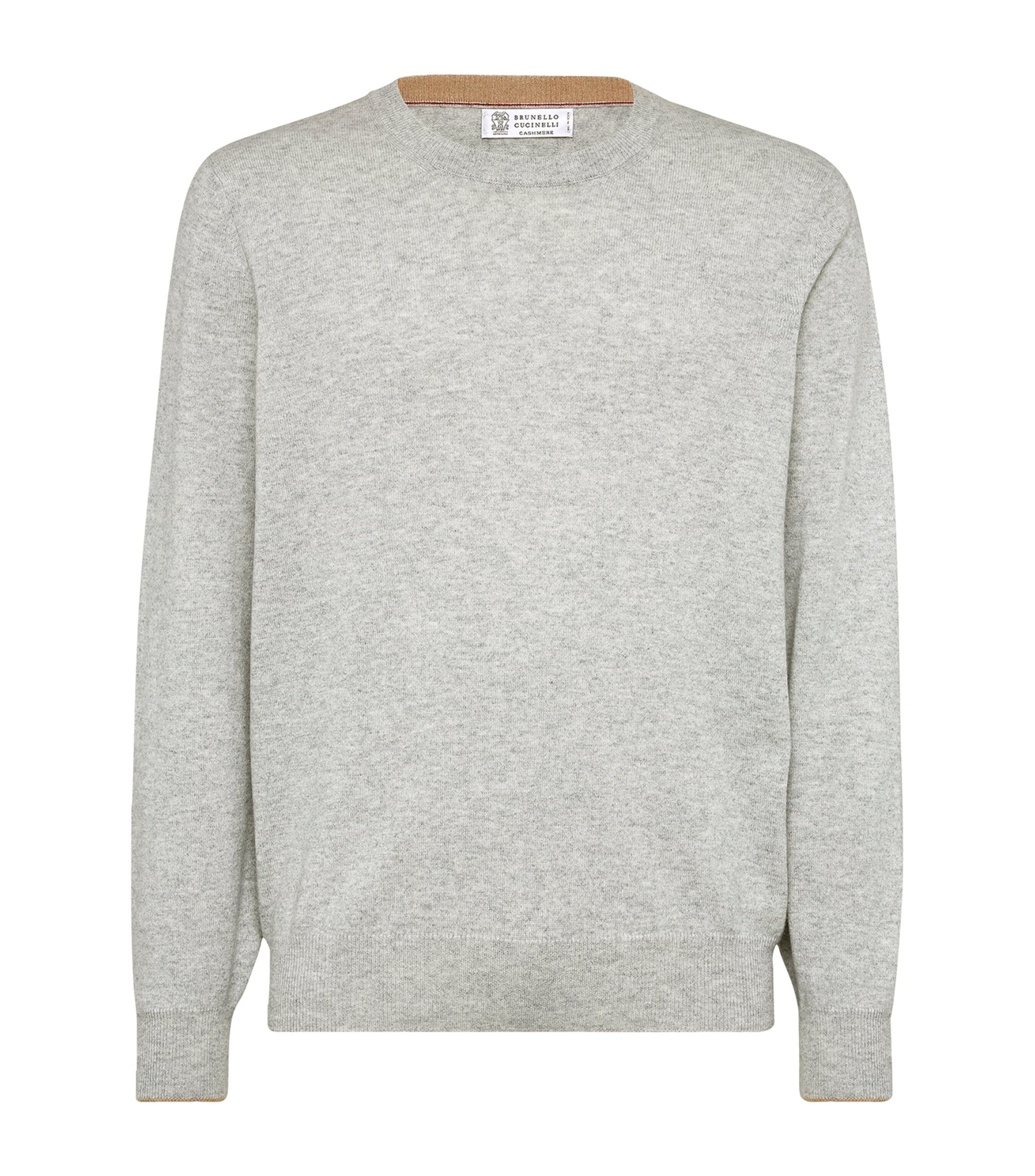 Brunello Cucinelli Crew-neck Cashmere Pullover In Grey