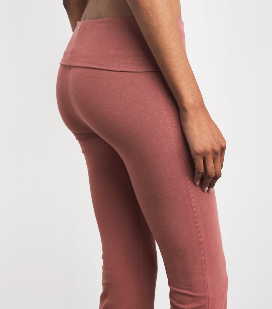 Cotton Jersey Foldover Trousers REDWOOD Image 6