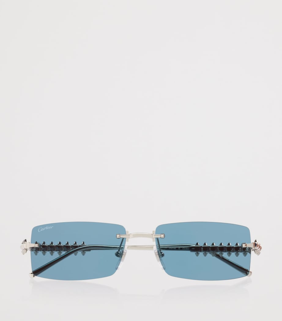 Cartier Clash de Cartier Rectangle Sunglasses Silver Image 5